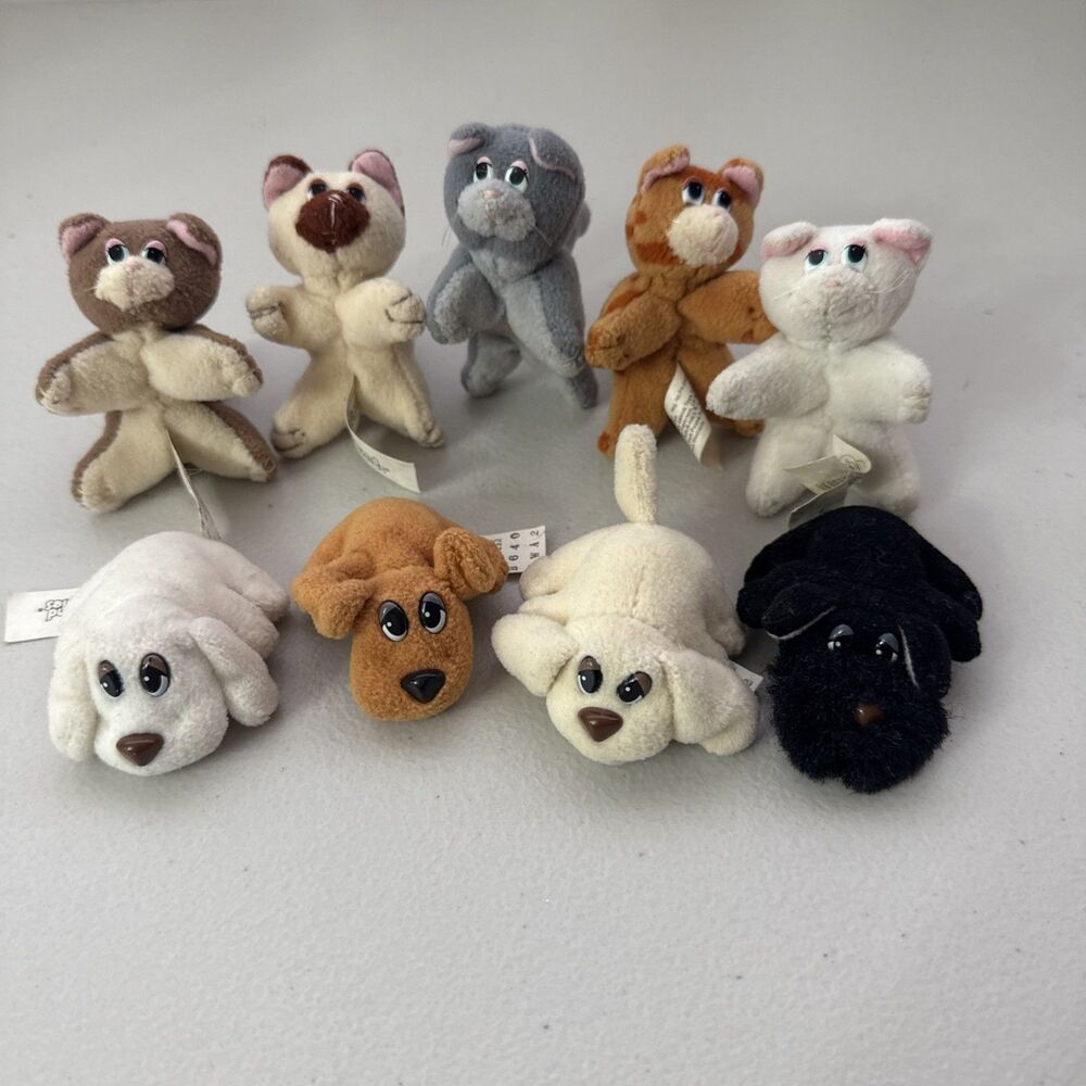 1995 Lewis Galoob Pound Puppies Pound Kitties 9 Total Vintage